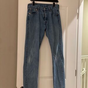 Levi's vintage 501 button fly Light Blue Straight Jeans